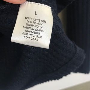 Waffle knit top with cross cross front